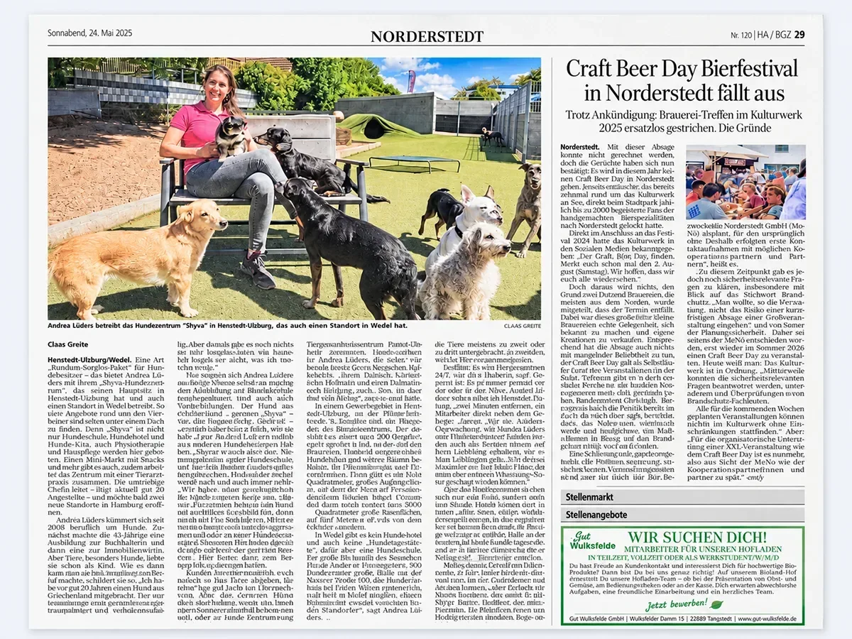 SHYVA | Presse - hamburger Abendblatt Mai 2025